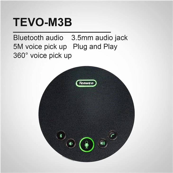 Konferenčný hlasitý odposluch Tenveo Bluetooth s rádiusom 5M